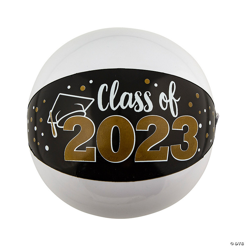 Inflatable Class of 2023 Medium Beach Balls - 12 Pc. Image