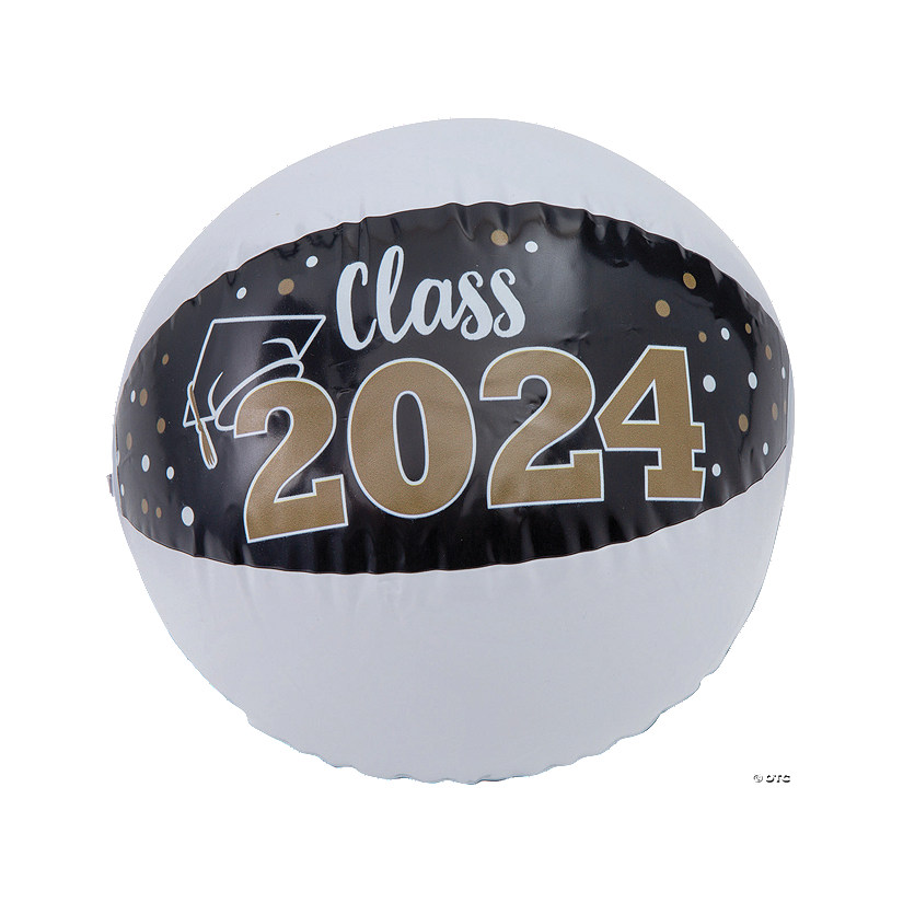 Inflatable Class of 2024 Medium Beach Balls - 12 Pc. Image