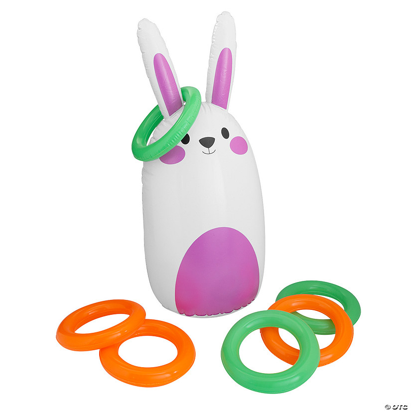 Inflatable Easter Bunny Ring Toss Game - 7 Pc. Image