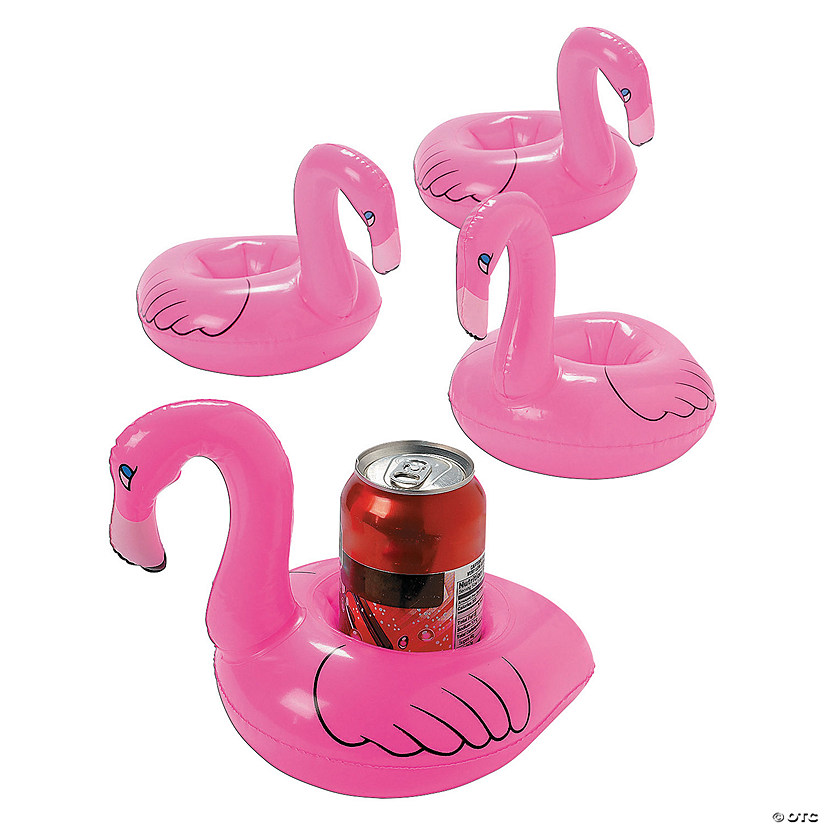 Inflatable Floating Flamingo Coasters - 4 Pc. Image