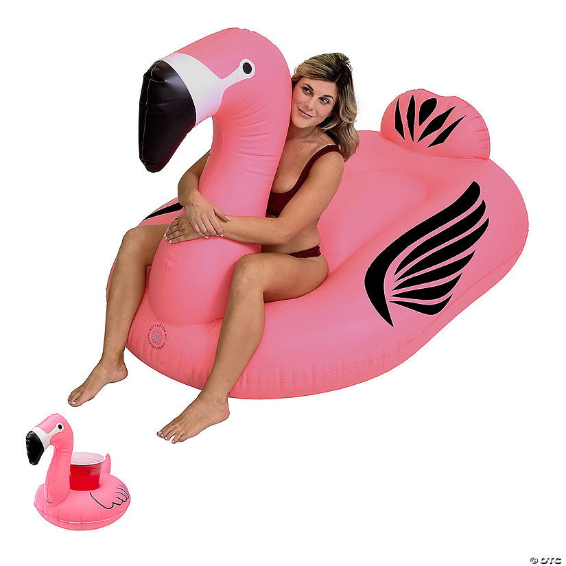 Inflatable GoFloats&#8482; Giant Flamingo Pool Float Image