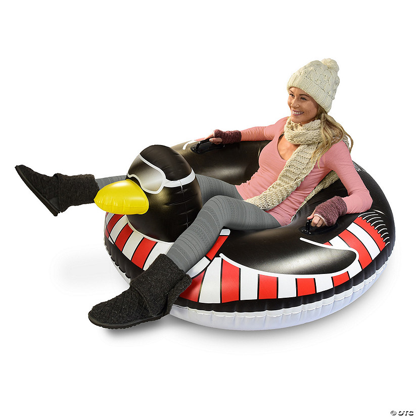 Inflatable GoFloats&#8482; Party Penguin Winter Snow Tube Image