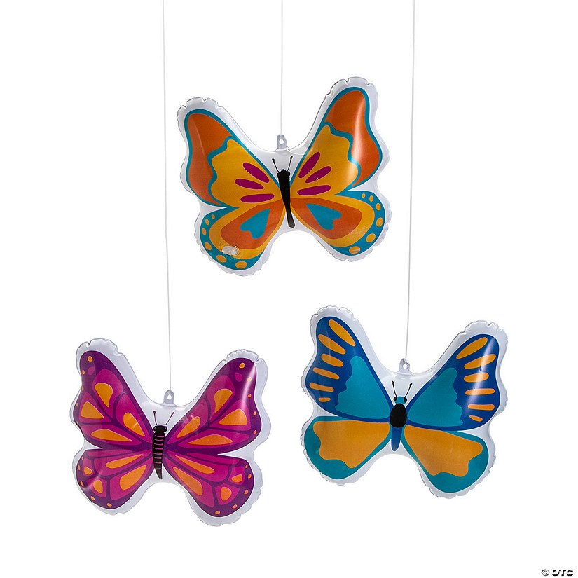 Inflatable Hanging Butterfly Decorations - 12 Pc. Image