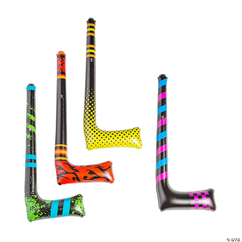 Inflatable Hockey Sticks - 12 Pc. Image