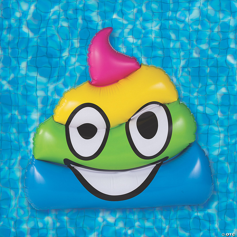 Inflatable Jumbo Poop Emoji Pool Float - Less Than Perfect Image