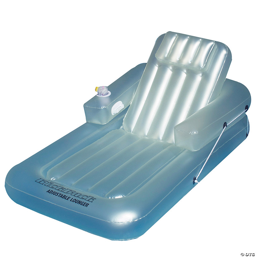 Inflatable Light Blue Water Sports Kickback Adjustable Lounger Raft  74-Inch Image