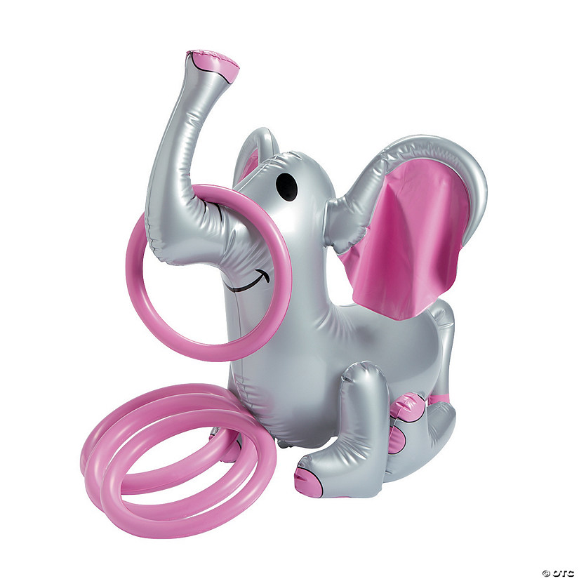 Inflatable Pink Elephant Ring Toss Game Discontinued