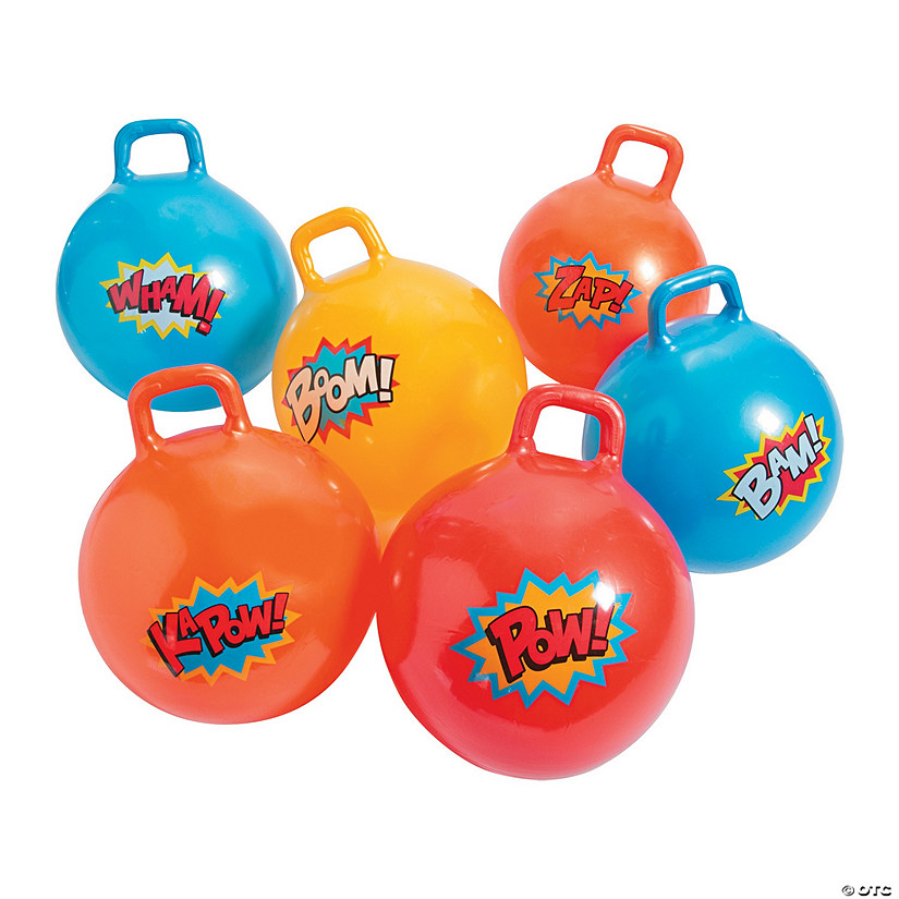 Inflatable Superhero Happy Hoppers - 6 Pc. Image