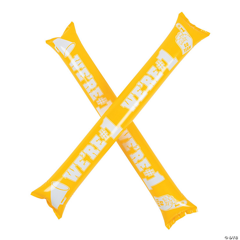 Inflatable Yellow Team Spirit Boom Sticks Image