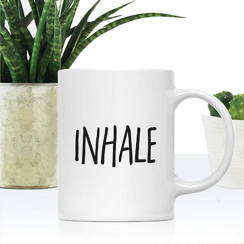 Inhale Yoga Ceramic Mug Image