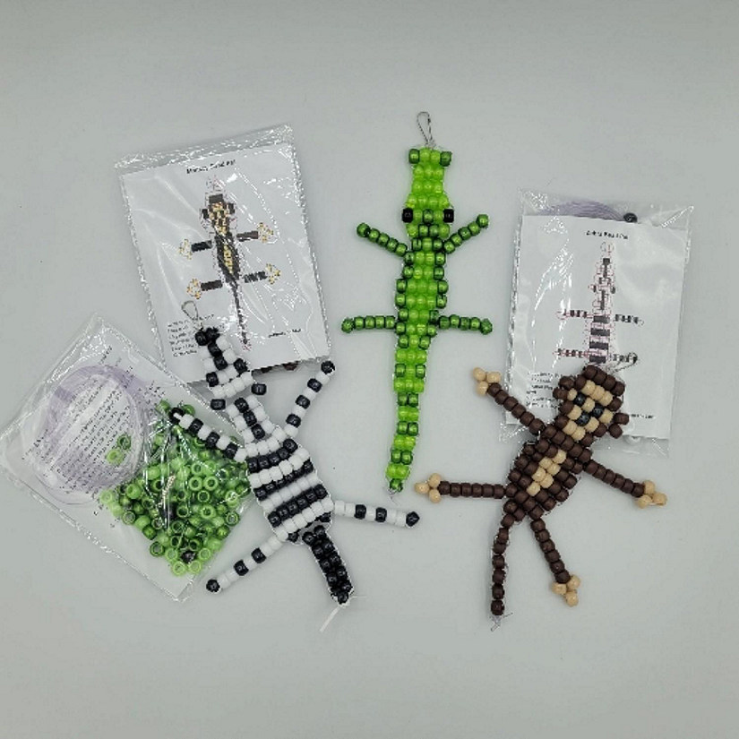 Ink and Trinket Kids DIY Jungle Bead Animal Party Favors, Makes 12 Assorted Key Chains Image