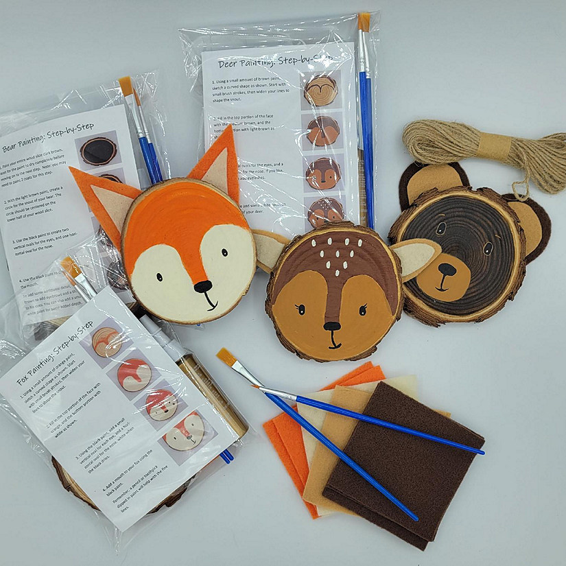 Craft Kits, Woodland Creatures Painting Craft, DIY Kit, DIY Crafts