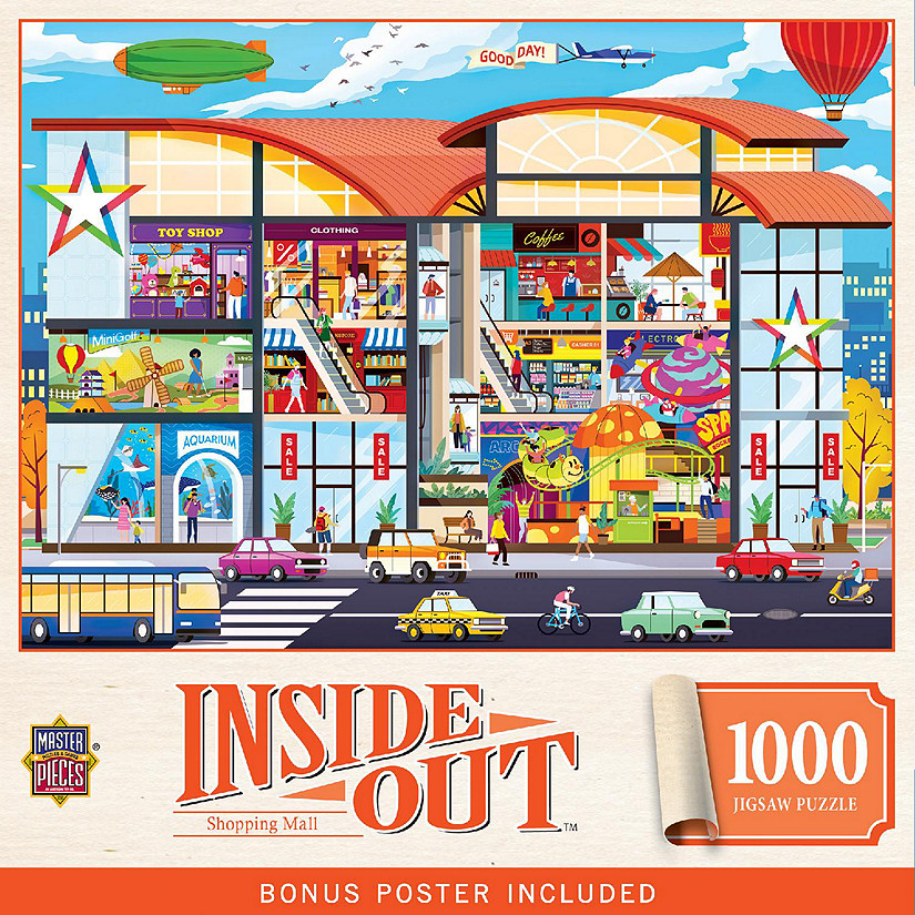 Inside Out - Shopping Mall 1000 Piece Jigsaw Puzzle Image