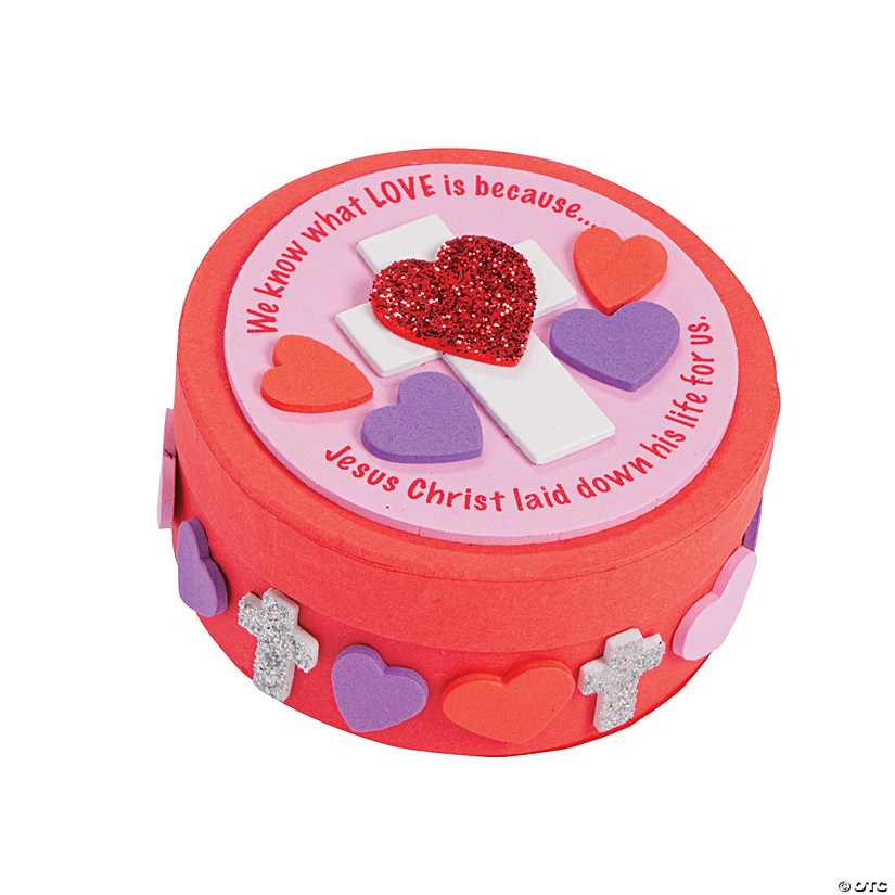 Inspirational Valentine Prayer Box Craft Kit - Makes 12 Image