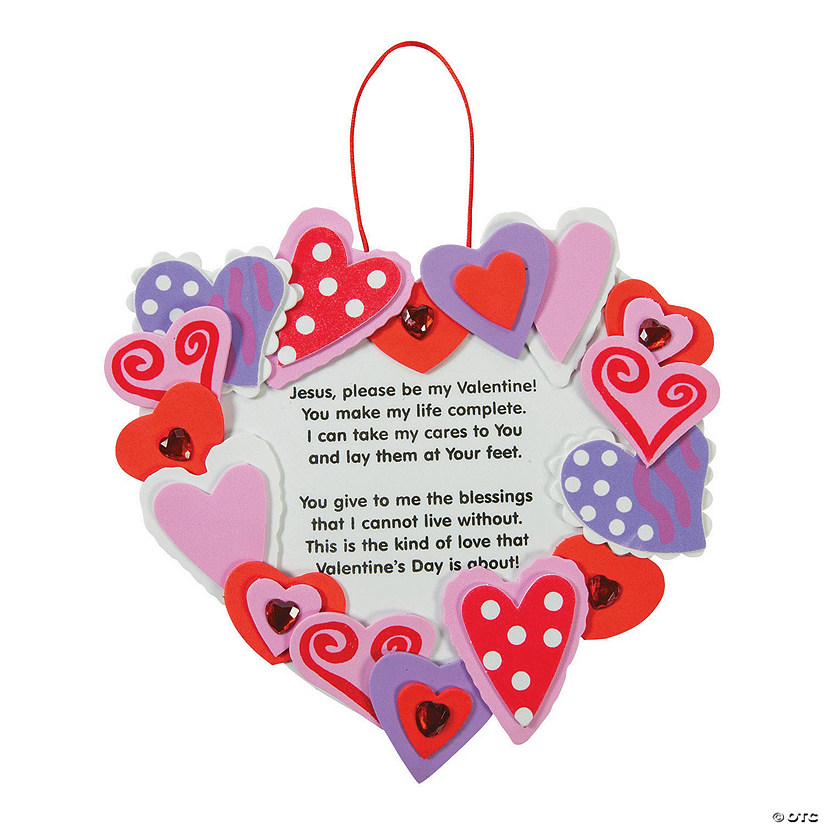 Inspirational Valentine Wreath Craft Kit- Makes 12 Image