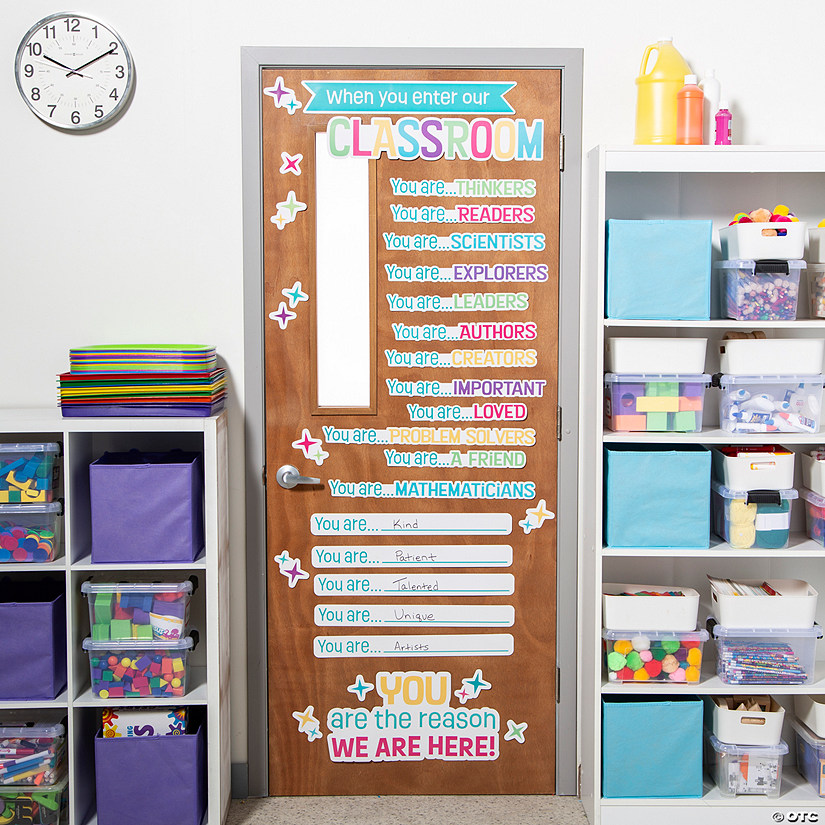 Curated visual reference: Visual Reference: Inspirational You Are Classroom Door Decorating Kit 32 Pc