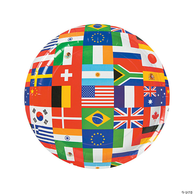 International Flags Paper Dinner Plates Discontinued