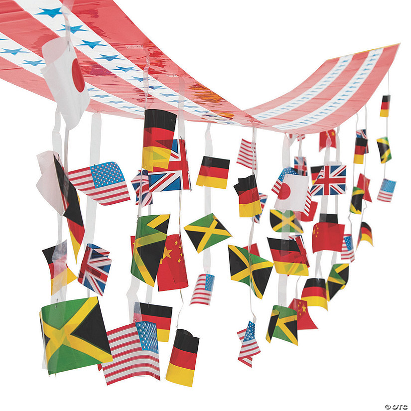 International Games Flags Ceiling Decoration Oriental Trading