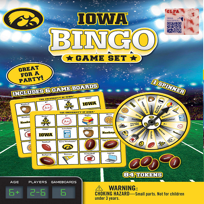 Iowa Hawkeyes NCAA Bingo Game Image