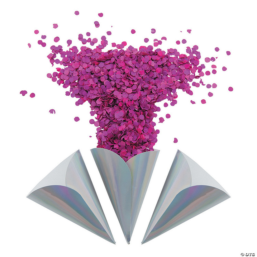 Iridescent Confetti Cone Image