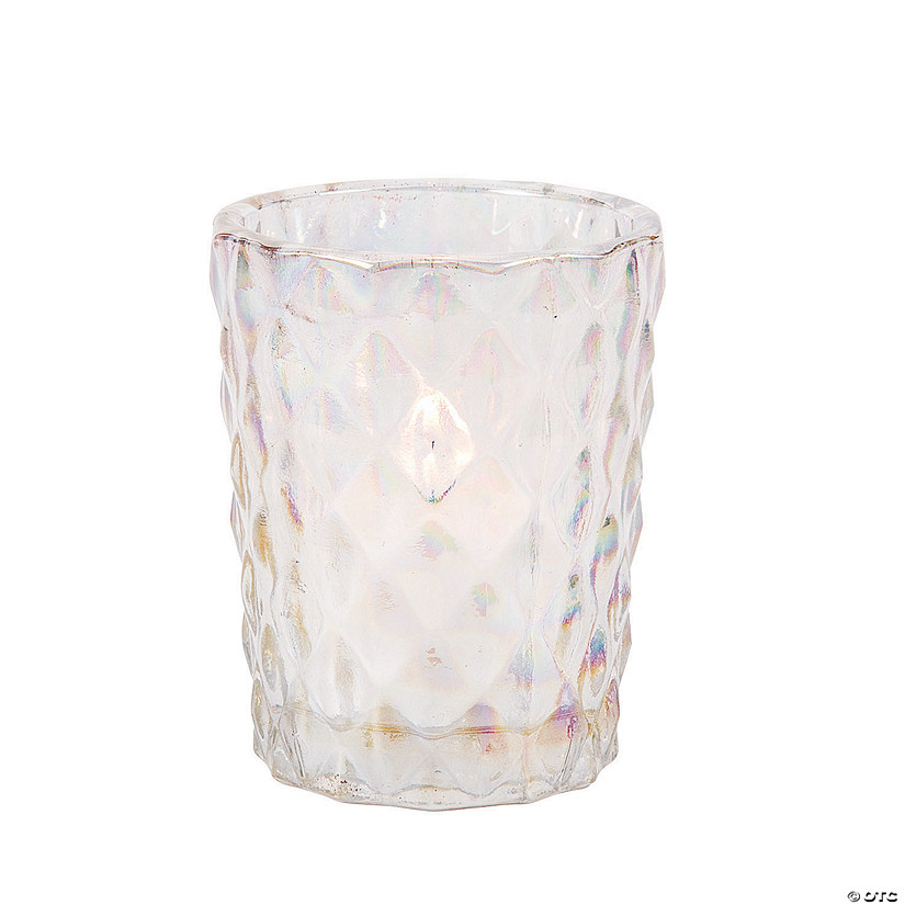 Iridescent Diamond Texture Votive Candle Holders - 6 Pc. Image