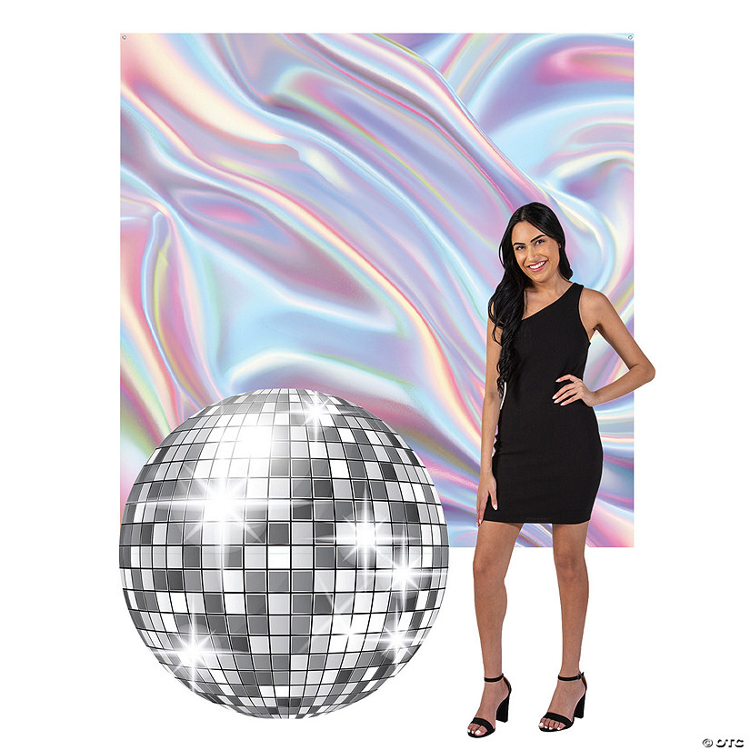Iridescent Disco Jelly Multicolor Backdrop Kit &amp;#8211; 2 Pc. Image