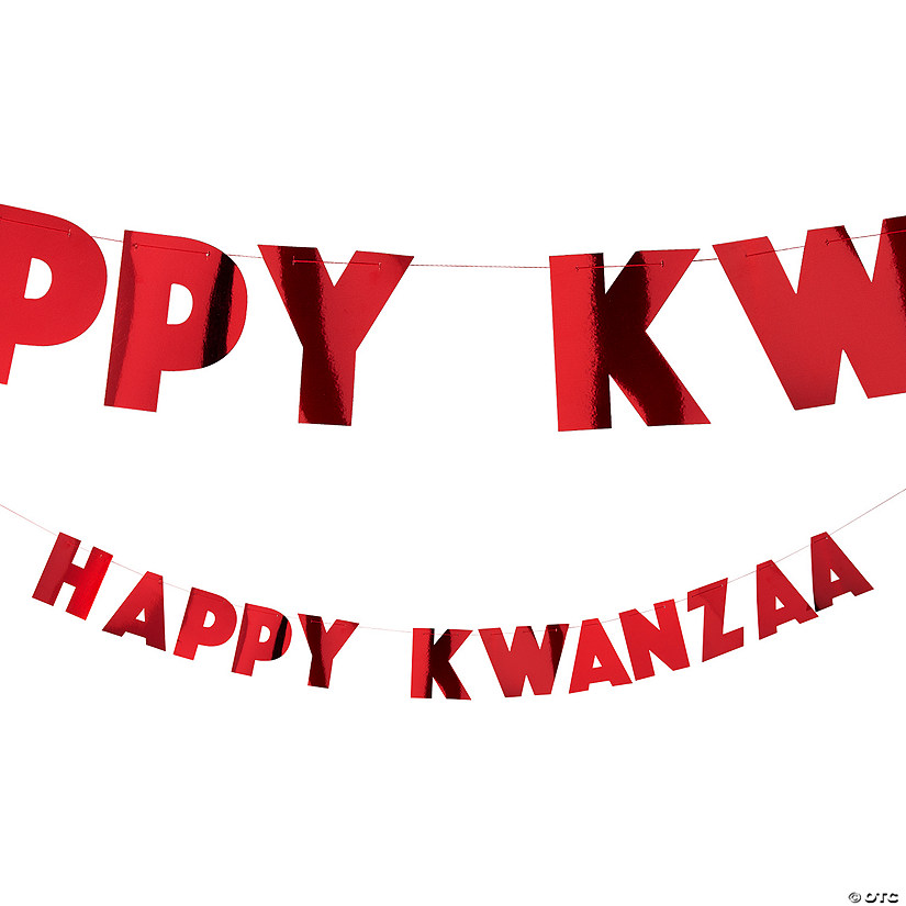 Iridescent Happy Kwanzaa Garland Image