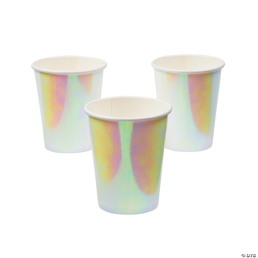 Iridescent Rainbow Pastel Paper Cups 8 Pc. Oriental Trading