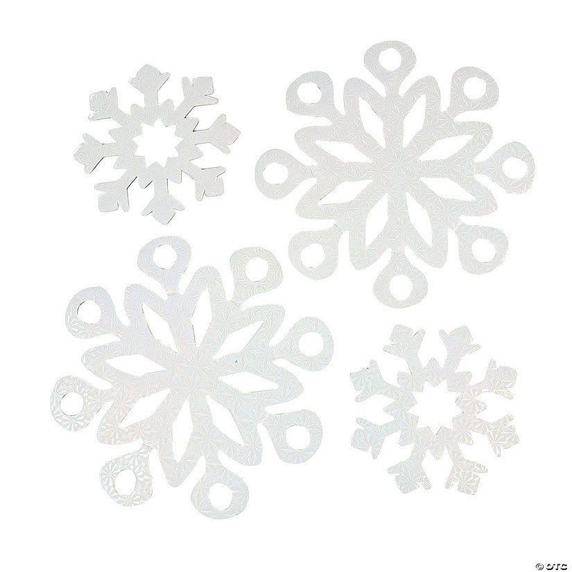Iridescent Snowflake Cutouts - 6 Pc. Image