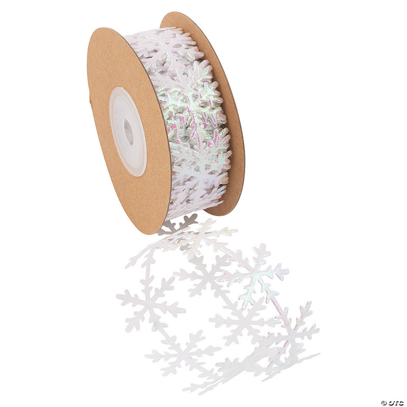 Iridescent Snowflake DieCut Ribbon 1" Discontinued