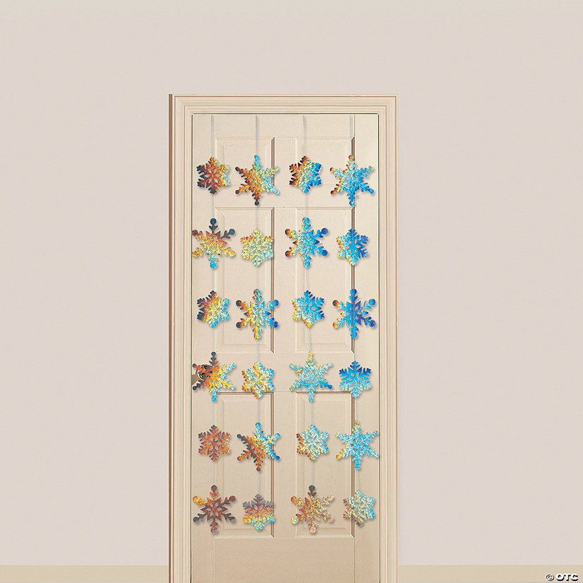 Iridescent Snowflake Door Curtain Image