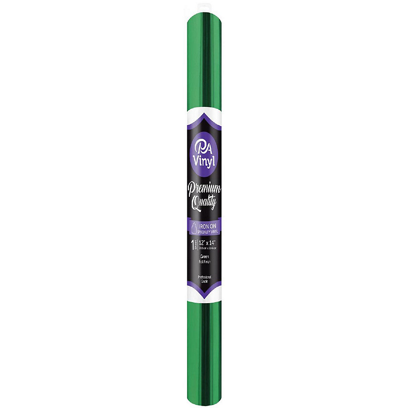 Iron On Vinyl 12x14 Roll Foil Green Image