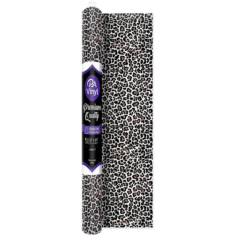 Iron On Vinyl 12x15 Roll Print Leopard Image