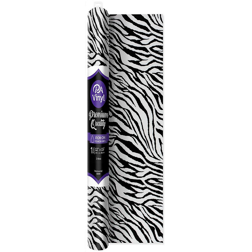 Iron On Vinyl 12x15 Roll Print Zebra Image