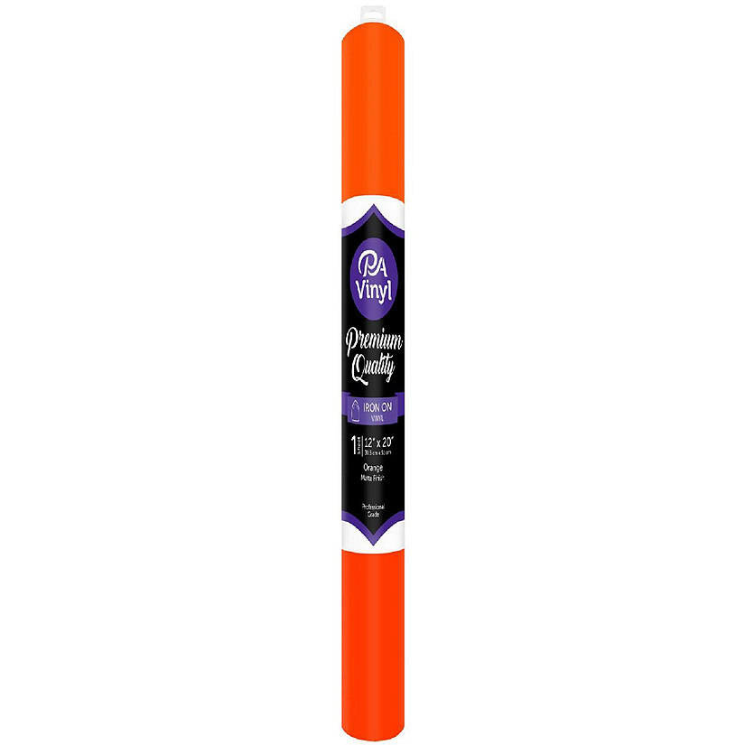 Iron On Vinyl 12x20 Roll Matte Orange Image