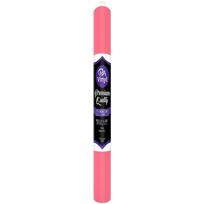 Iron On Vinyl 12x20 Roll Matte Pink Image