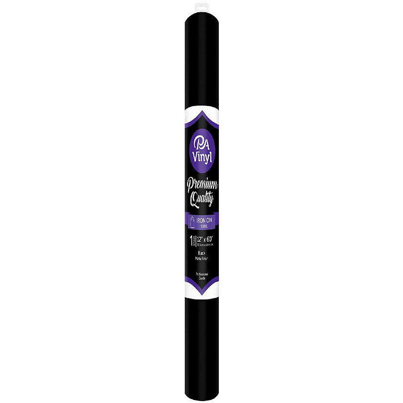 Iron On Vinyl 12x60 Roll Black Image