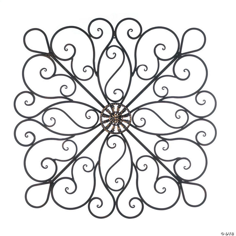 Iron Scrollwork Wall D&amp;#233;cor 30.00" X 1.50" X 29.88" Image