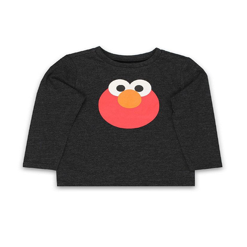 Isaac Mizrahi Loves Sesame Street Elmo Toddler Baby Long Sleeve T-Shirt Tee (12 Months, Gray) Image