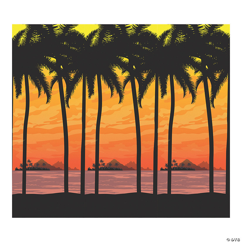 Island Luau Sunset Scene Setter - 2 Pc. Image