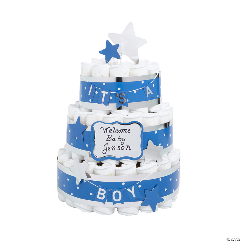 It&#8217;s a Boy Diaper Cake Decorating Kit &#8211; 13 Pc. Image