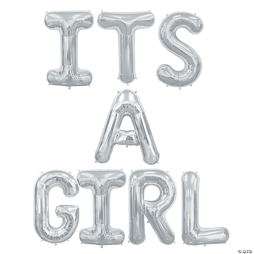 It&#8217;s a Girl Mylar Balloon Kit - 8 Pc. Image