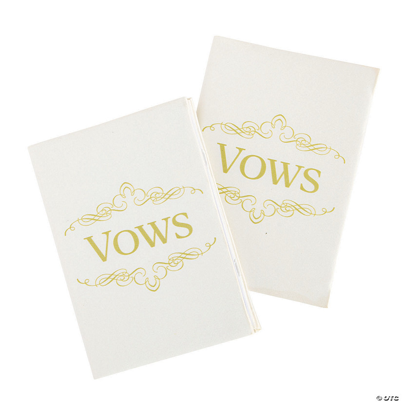 Ivory Wedding Vow Books - 2 Pc. Image