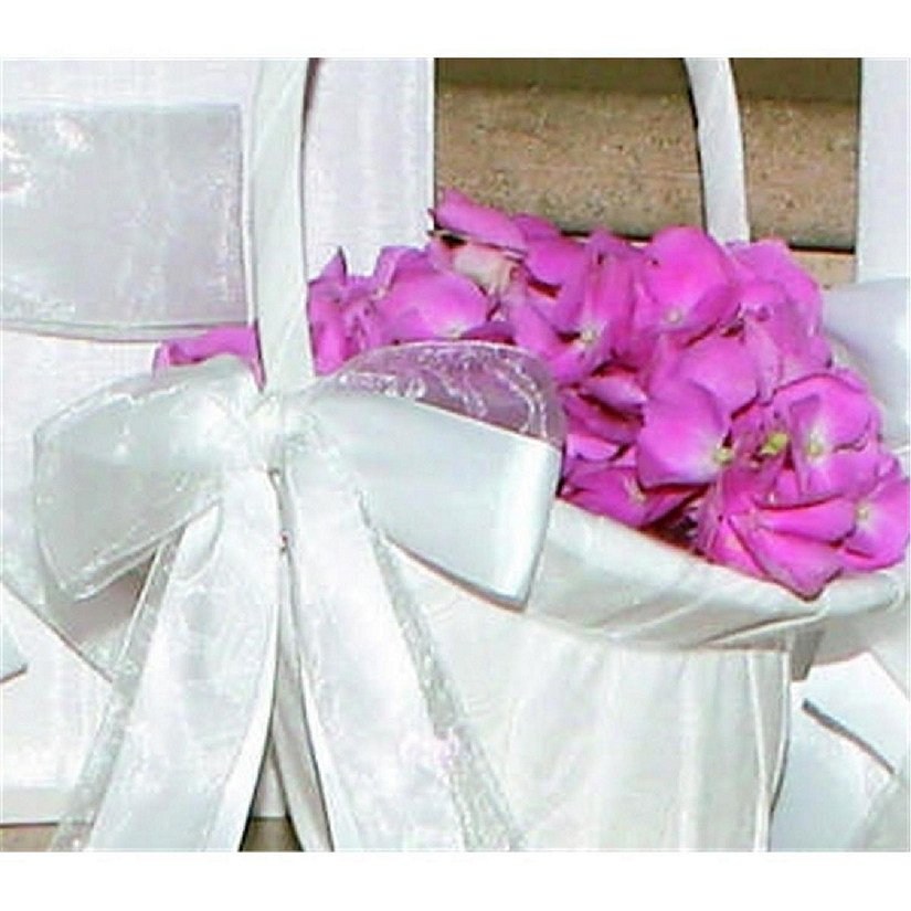 Ivy Lane Design 4UT Grace Flower Girl Basket - White Image