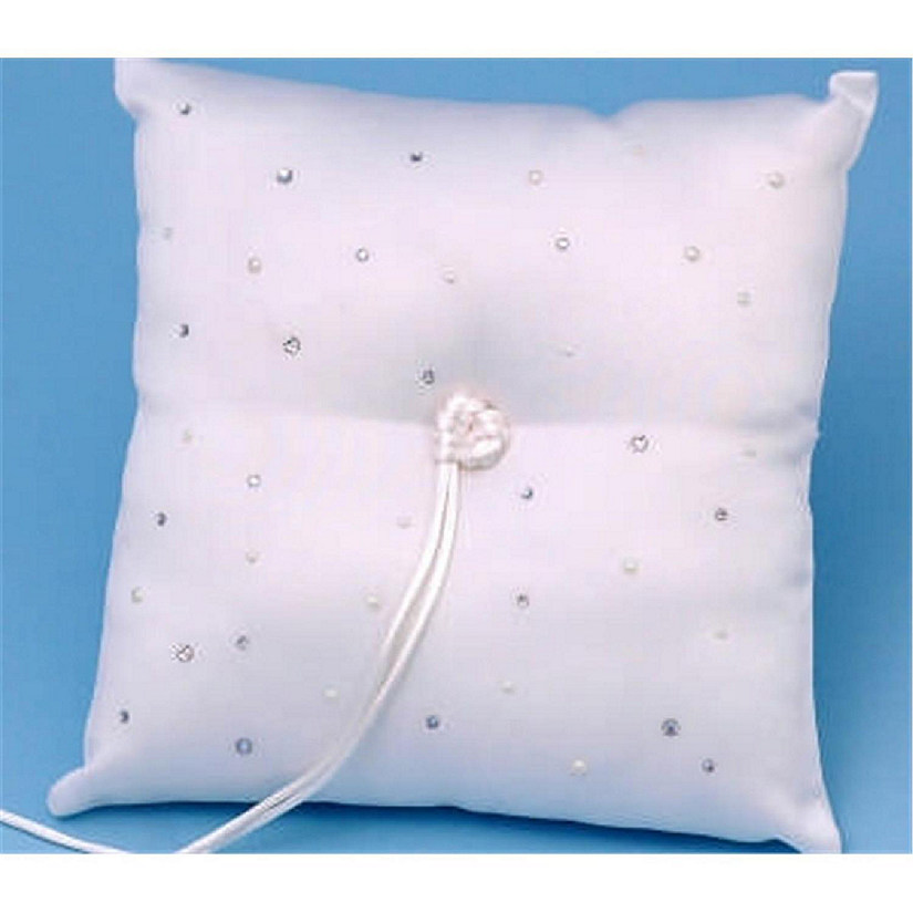 Ivy Lane Design A01080RP/WHT Celebrity Ring Pillow - White Image