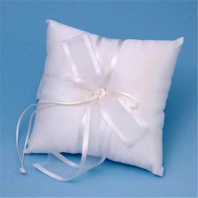 Ivy Lane Design A01115RP/WHT Simplicity Ring Pillow - White Image
