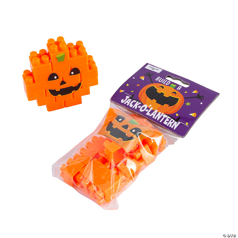 Jack-O&amp;#8217;-Lantern Building Brick Handout for 12 Image