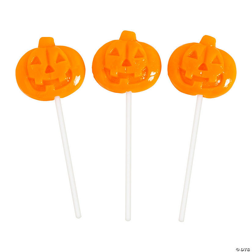 Jack-O&#8217;-Lantern Lollipops - 12 Pc. Image