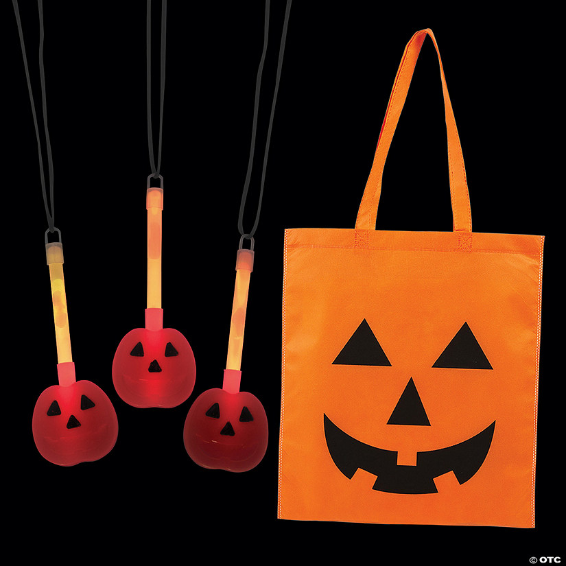Jack-O&#8217;-Lantern Trick or Treating Accessories Kit for 12 Image