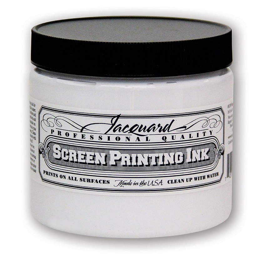 Jacquard Professional Screen Printing Ink, 16 oz., Super Opaque White Image